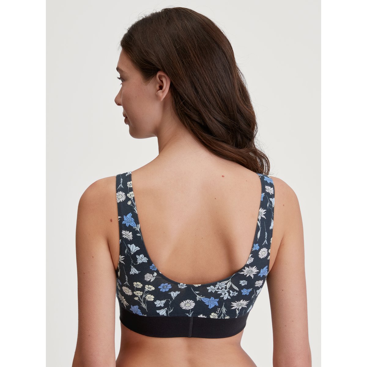 Brassière à bretelles Coton ELASTIC TREND black print, CALIDA