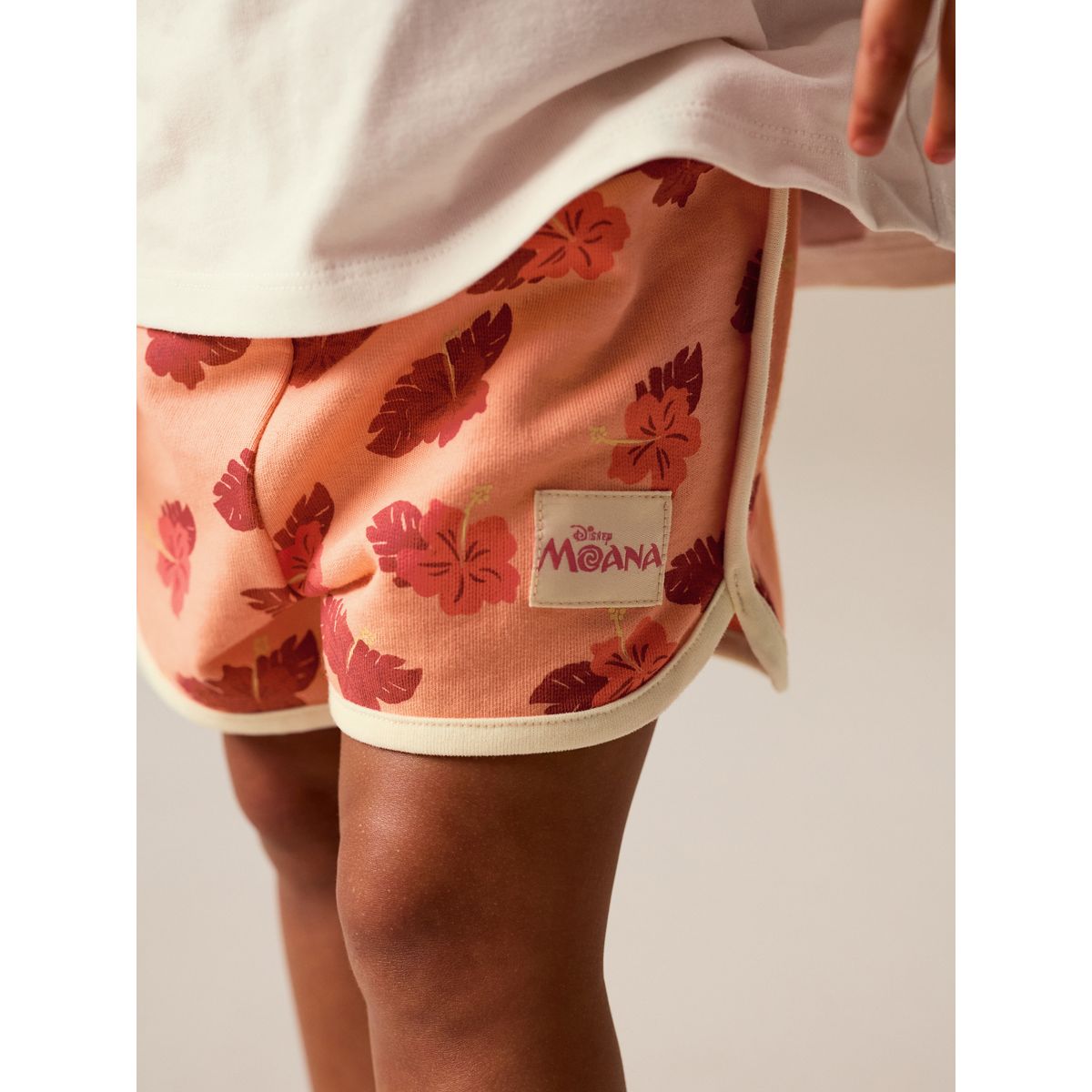 Haut à manches courtes et short disney moana corail/ecru, NEXT