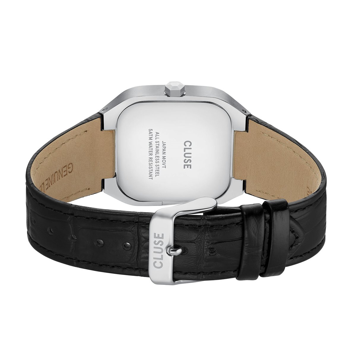 Montre Analogique  QUADRUS argenté noir noir, CLUSE