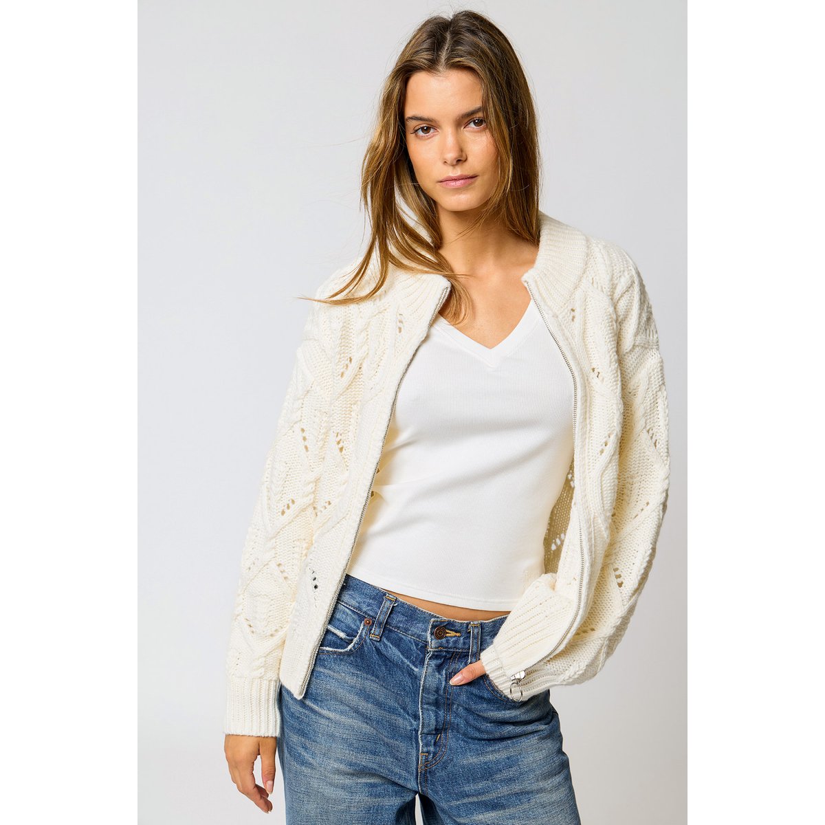 Gilet Molly - HILLPOINT ecru, BANANA MOON