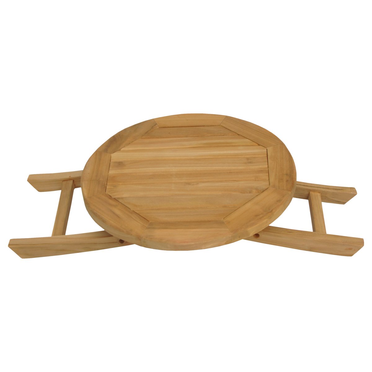 Table d'appoint en teck, ronde, LOMBOK naturel, HAPPY GARDEN