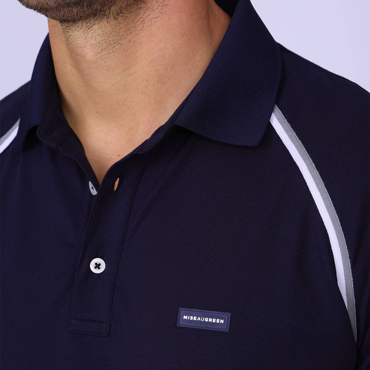 Polo sport Gerrie bleu marine, MISE AU GREEN
