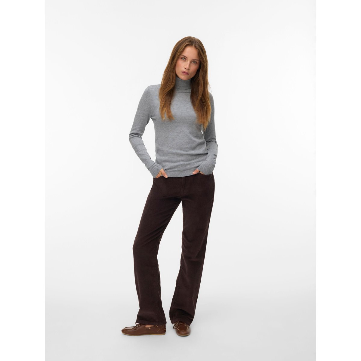 Pull En Maille medium grey melange, VERO MODA