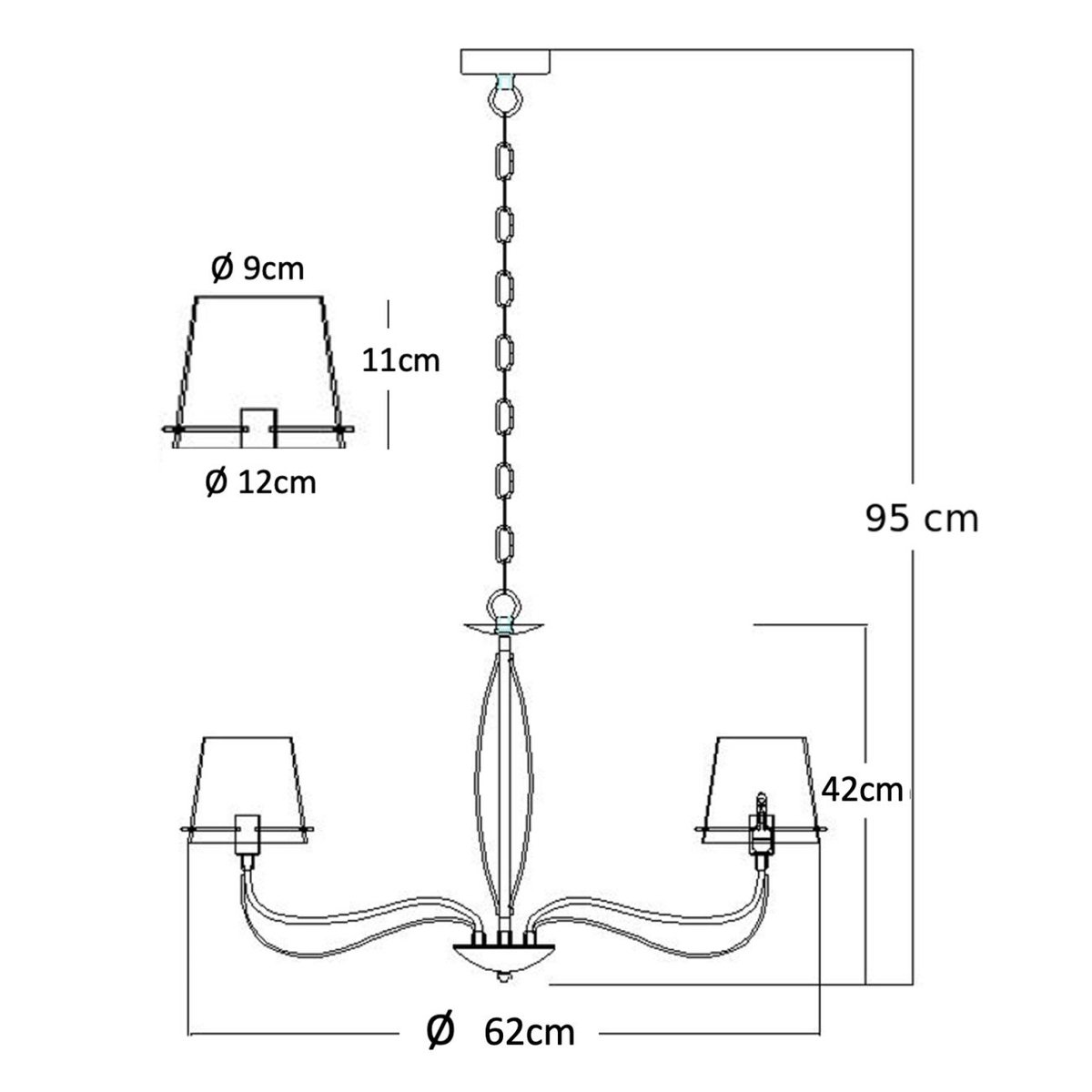 Lustre majestueux et minimaliste - MATANE transparent, KOSILUM