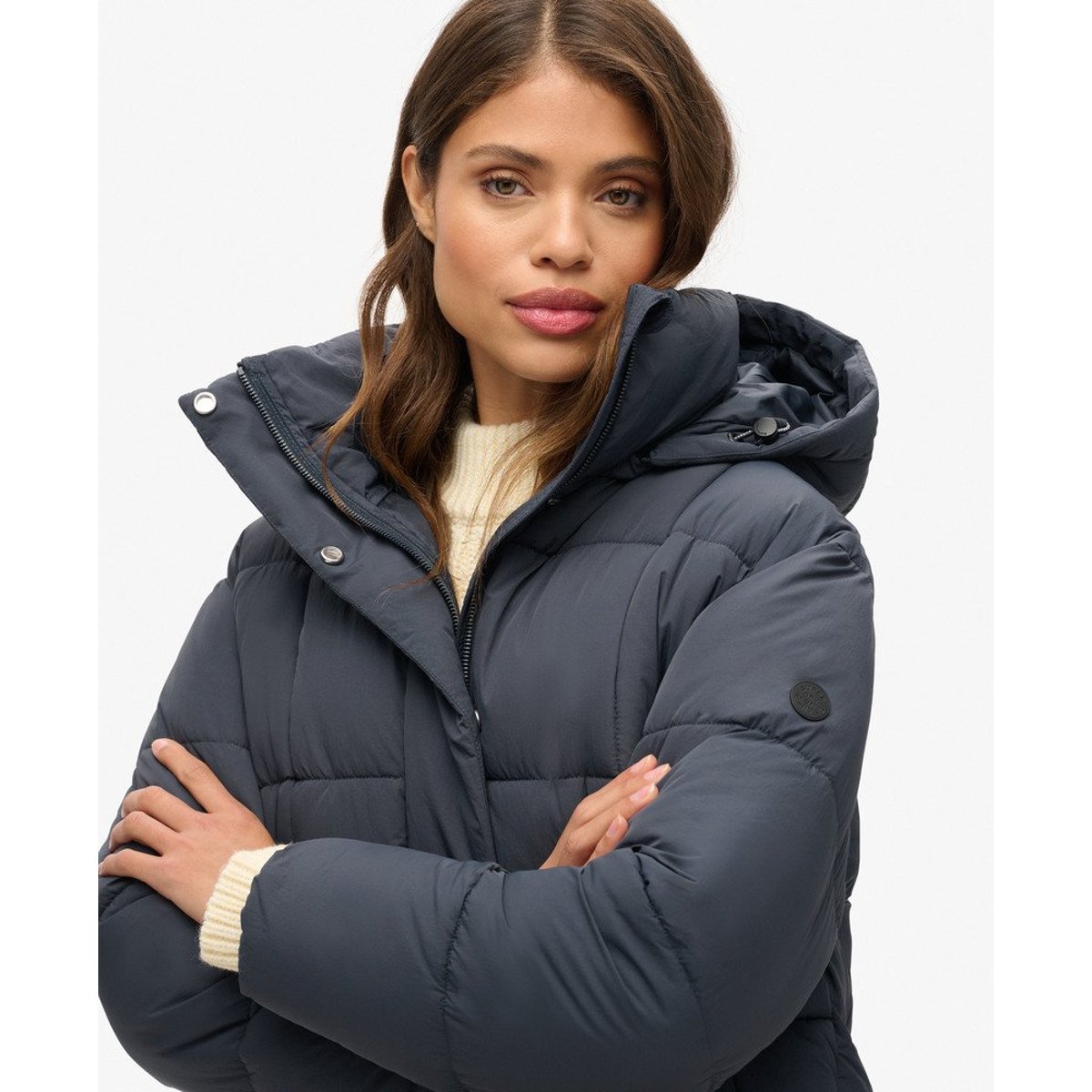 Manteau rembourré Montpellier bleu marine éclipse, SUPERDRY