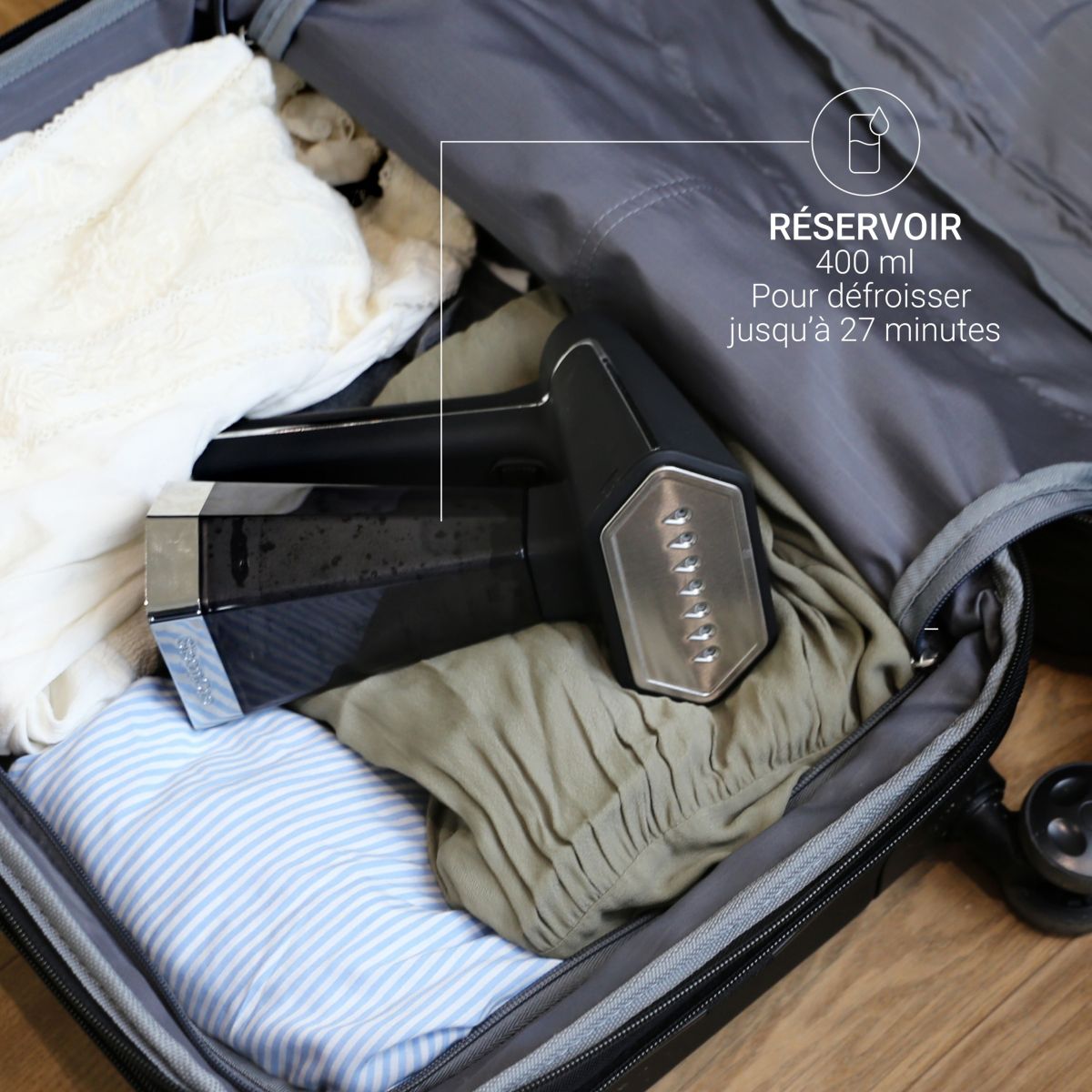 Défroisseur vapeur EUNS400B Victor couleur unique, STEAMONE