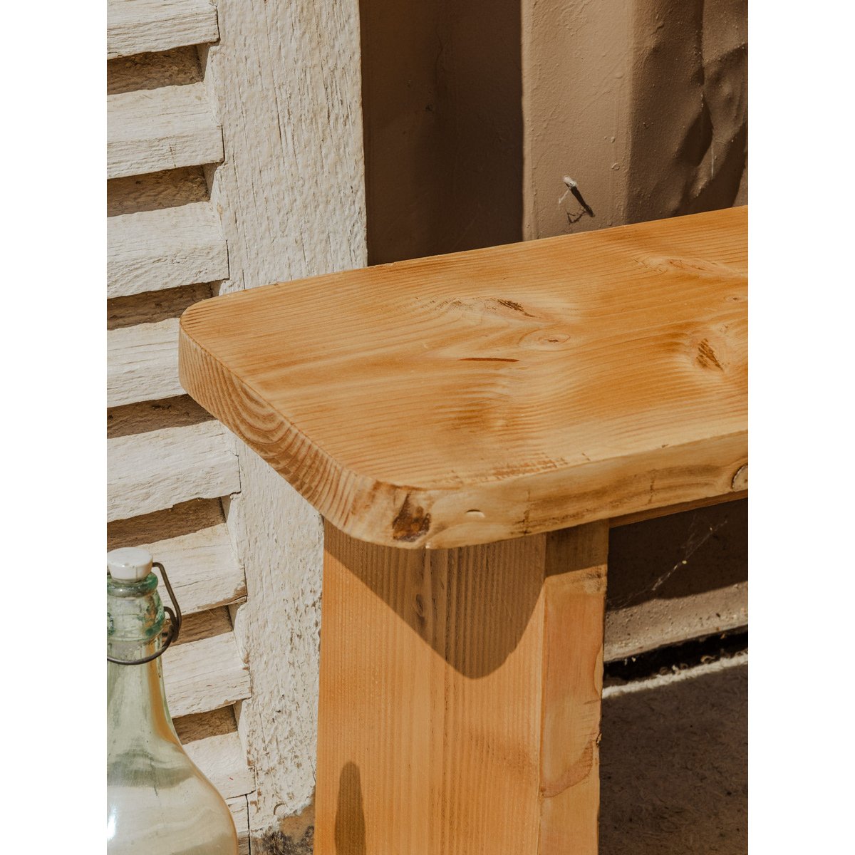 Banc en bois Antoine N°417 - Bon état bois clair, DEBONGOUT