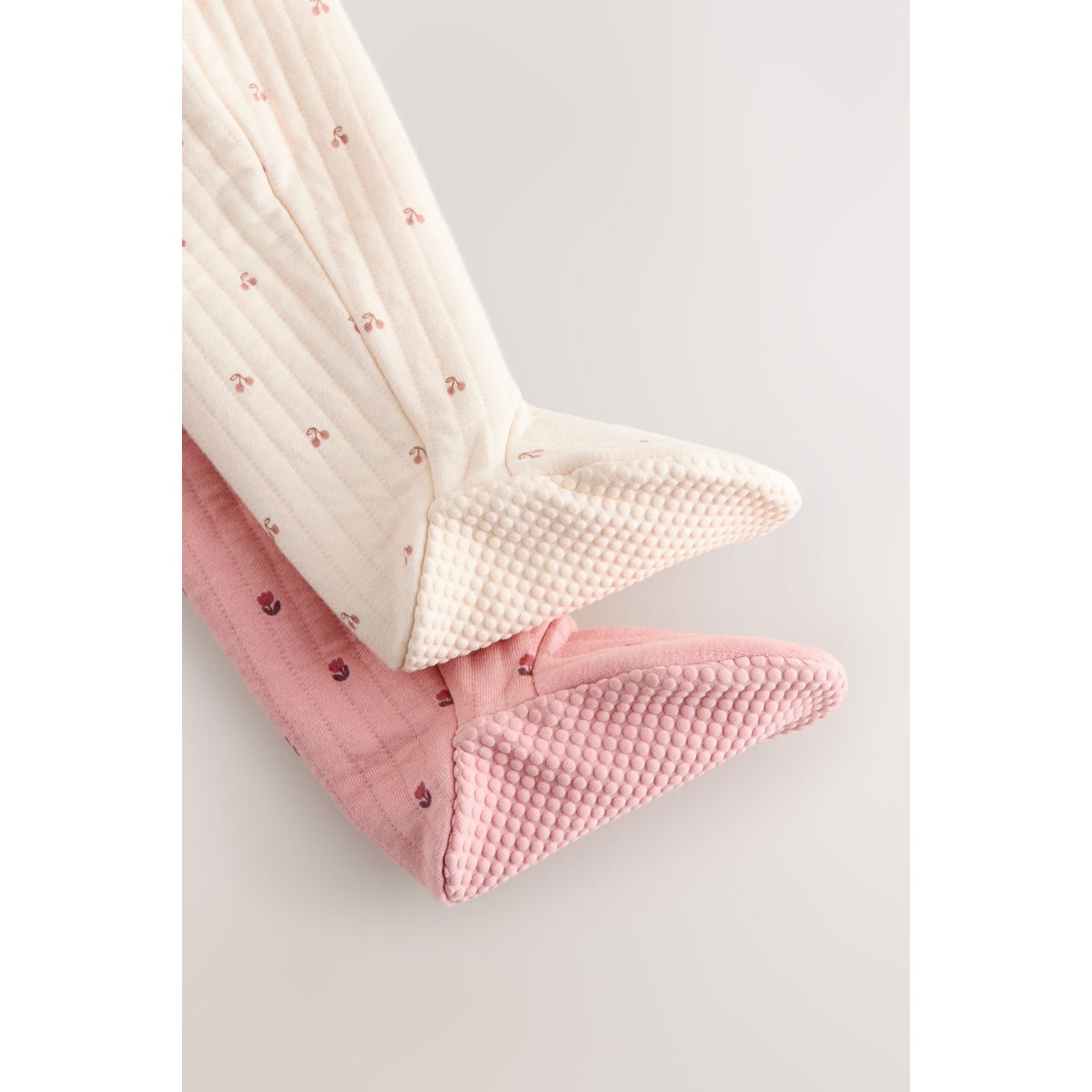 Grenouillère matelassée bébé, lot de 2 rose/crème, NEXT