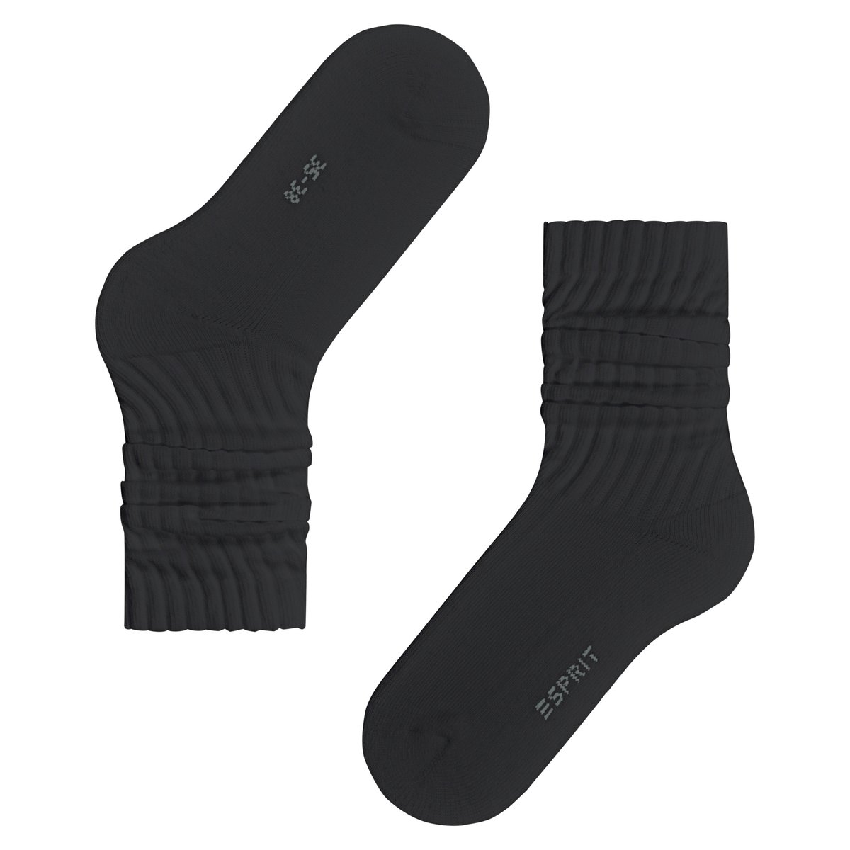 Chaussettes Scrunch Tennis Opaque noir basique, ESPRIT