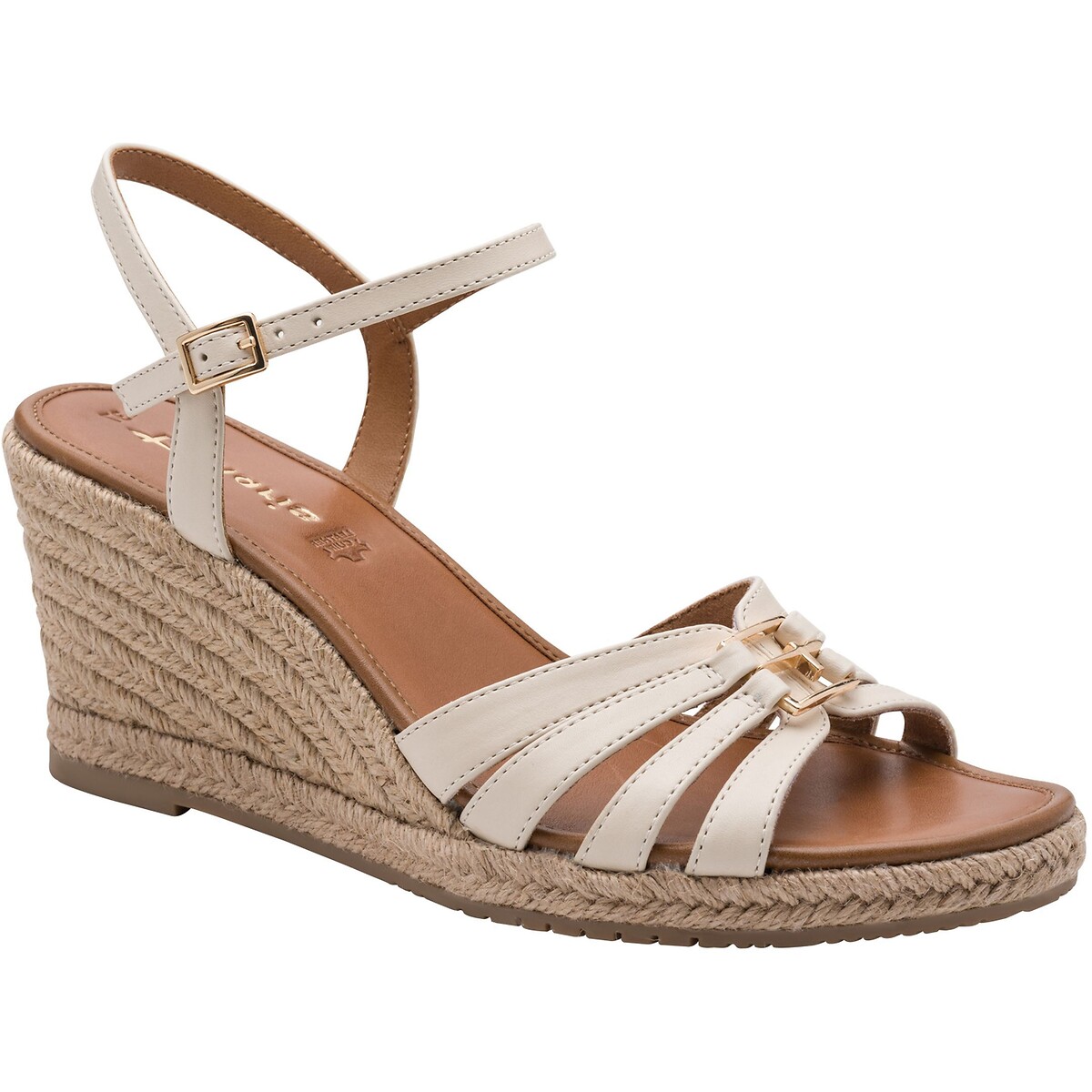 Suede Wedge Espadrilles white, TAMARIS