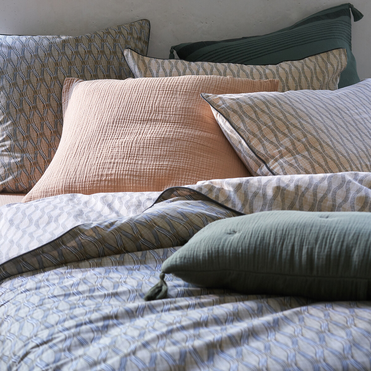 Housse de couette percale de coton, Sonora imprimé, LA REDOUTE INTERIEURS
