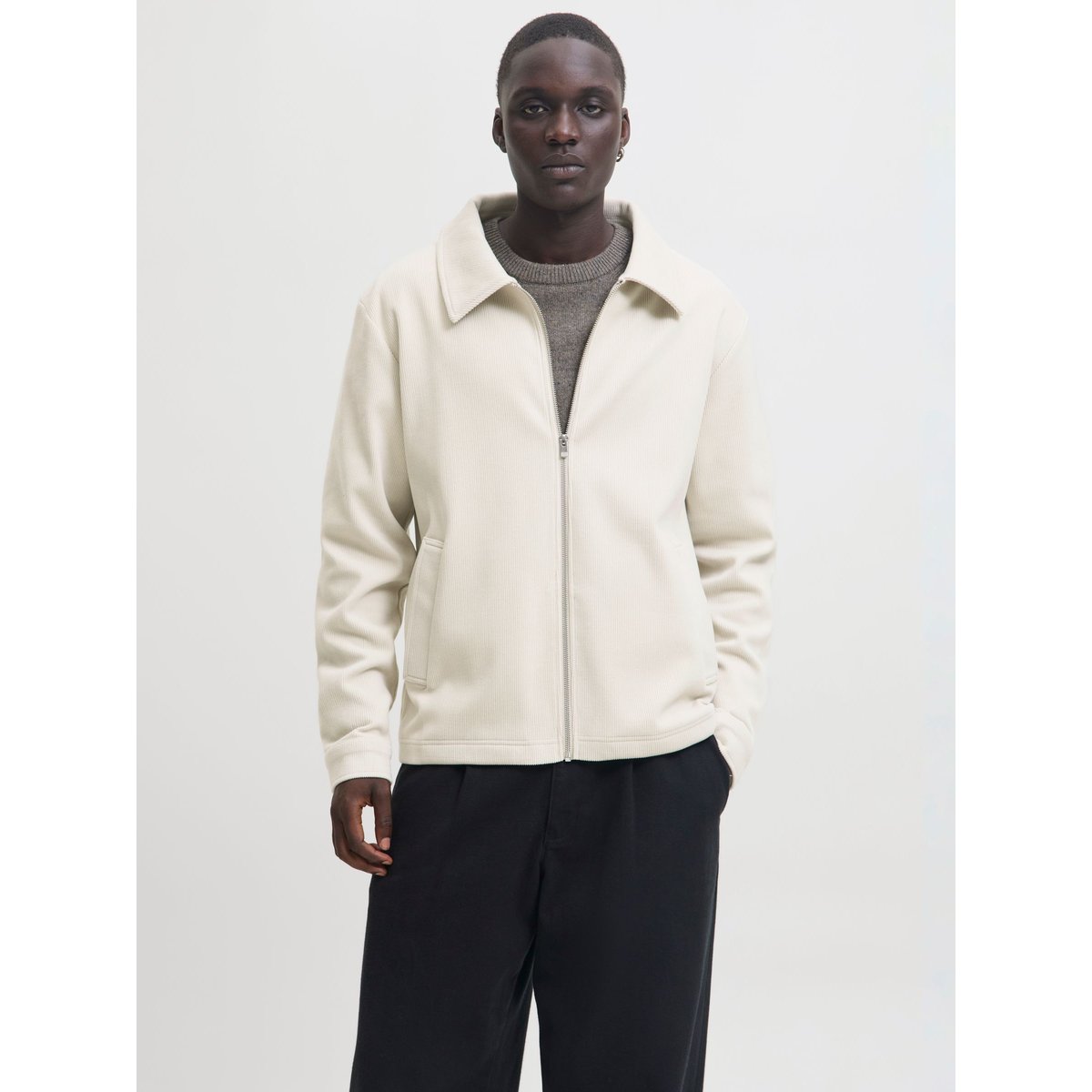 Sweat À Fermeture Éclair silver lining, JACK AND JONES PREMIUM