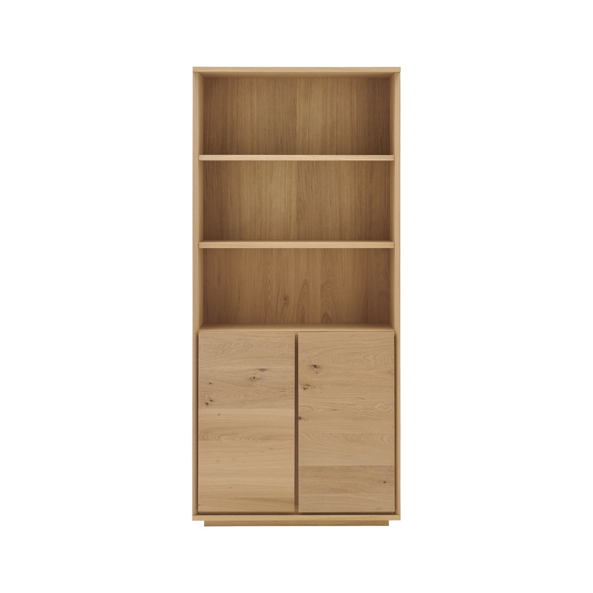 Bibliothèque bois 2 portes - ALBIN bois clair, CAMIF