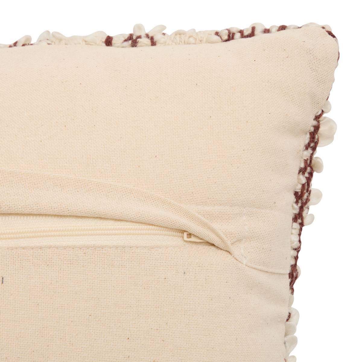 Coussin rectangulaire BERYL marron tonka, ATMOSPHERA
