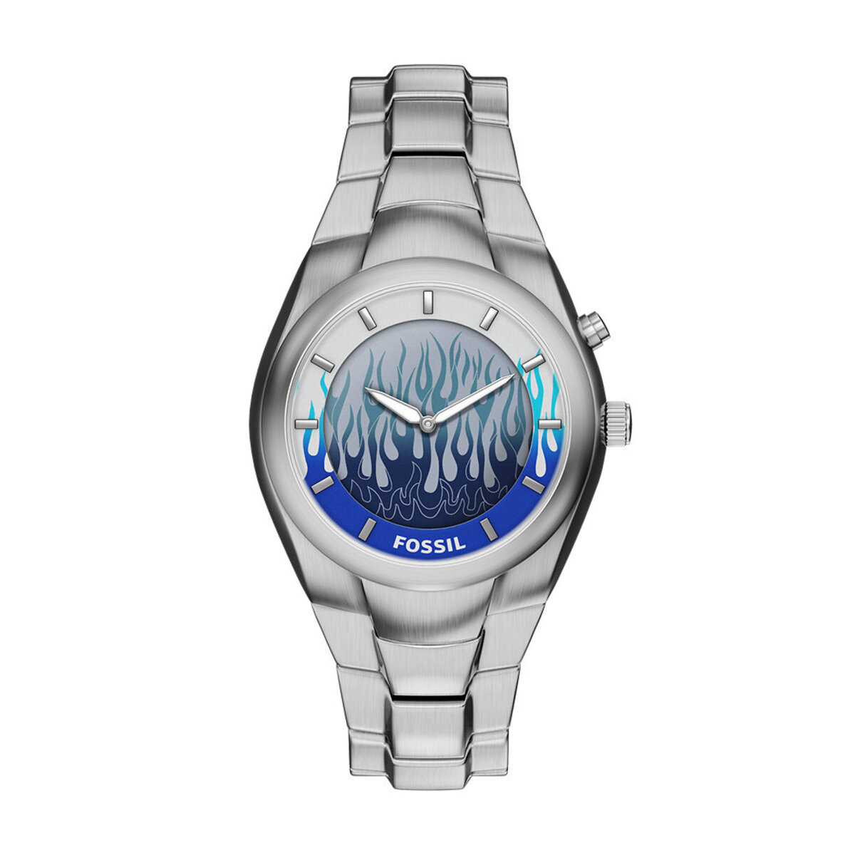 Montre Analogique Digital Y2K BIG TIC argenté bleu argenté, FOSSIL
