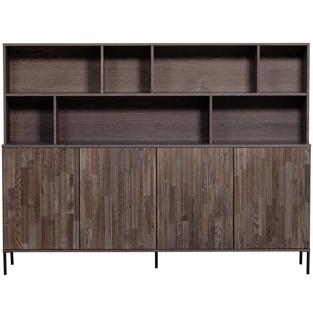 Armoire vitrine GRAVURE brun, WOOOD
