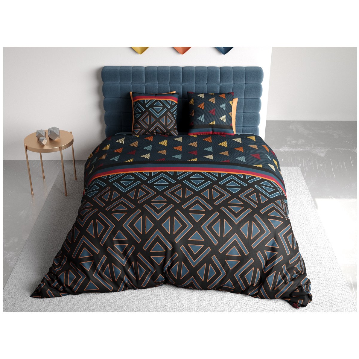 Housse de couette + 2 taies Holistique multicolore, EDEN