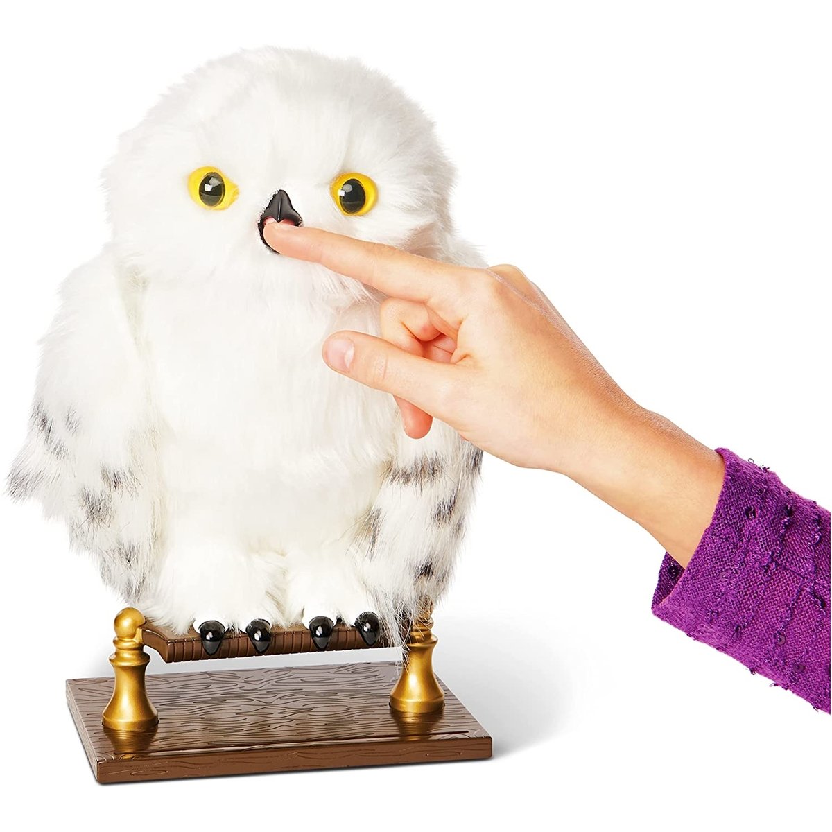 Wizarding World Harry Potter - Hibou interactif en peluche Hedwig blanc, SPIN MASTER