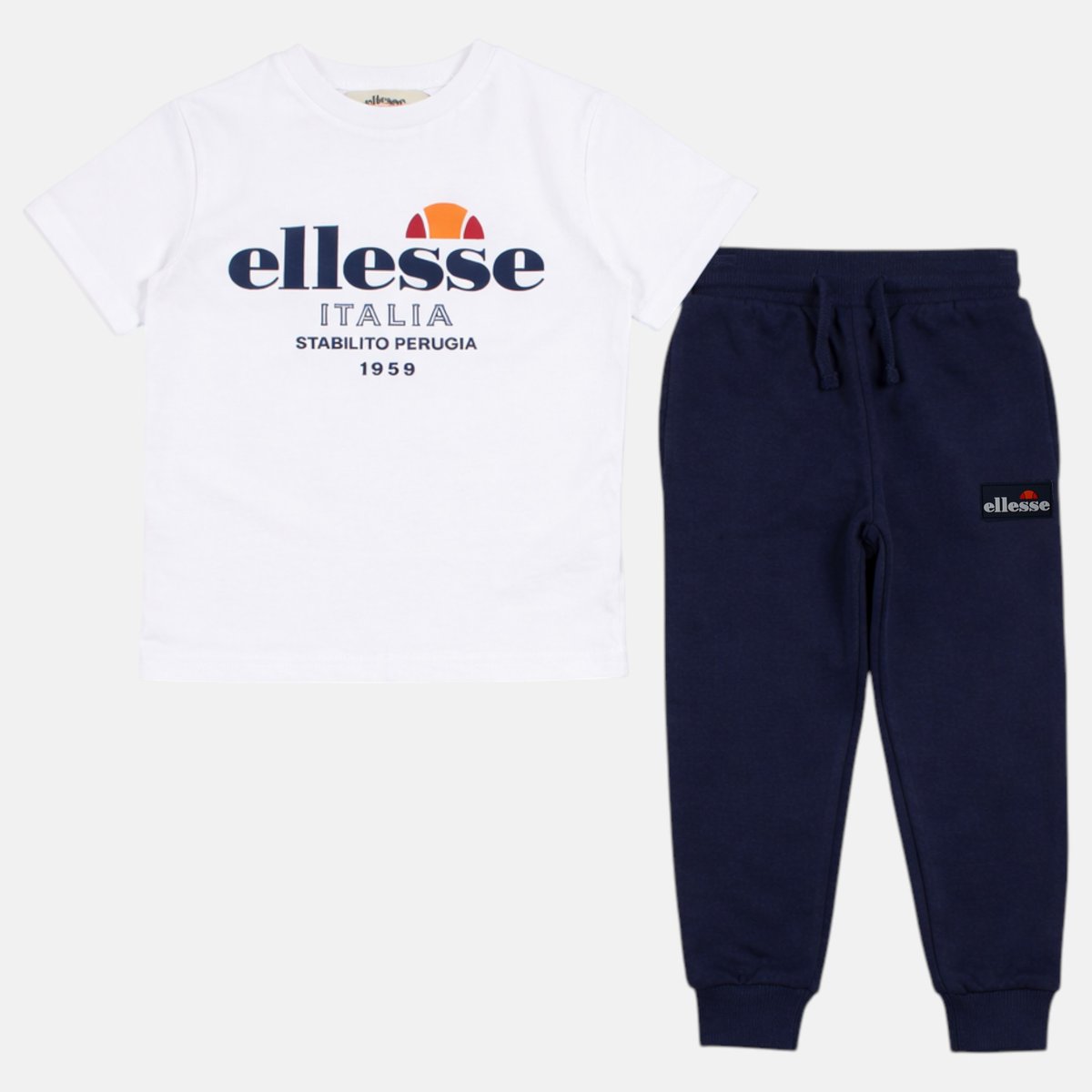 Lot de 2 t-shirts manches courtes et pantalon de jogging TEAM bleu marine, ELLESSE