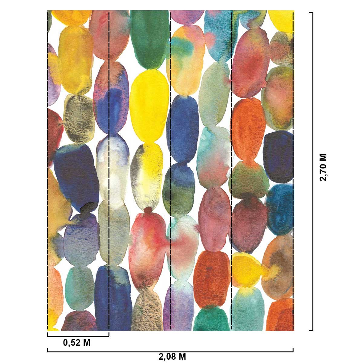Papier peint orbe color intissé, HEXOA