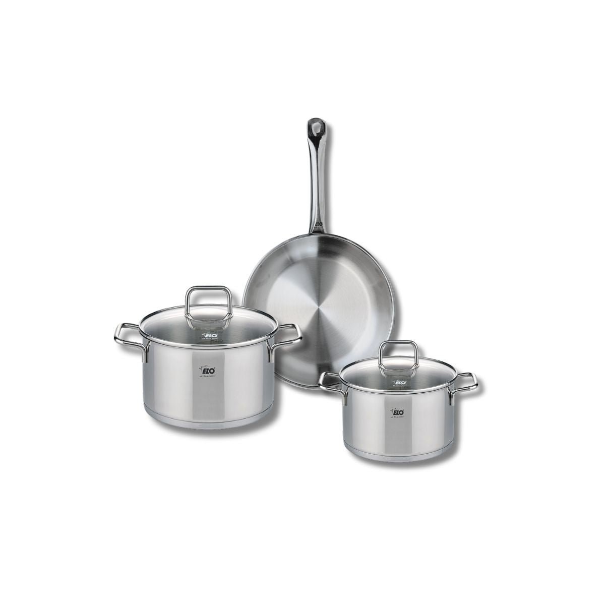 Batterie 1 poêle 24cm + 2 faitouts 16/20cm PROFI CITRIN gris, ELO