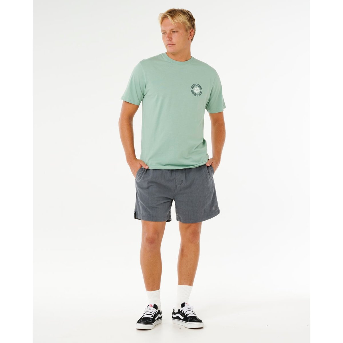 T-shirt à manches courtes Pacific Rinse Circle aloe, RIP CURL