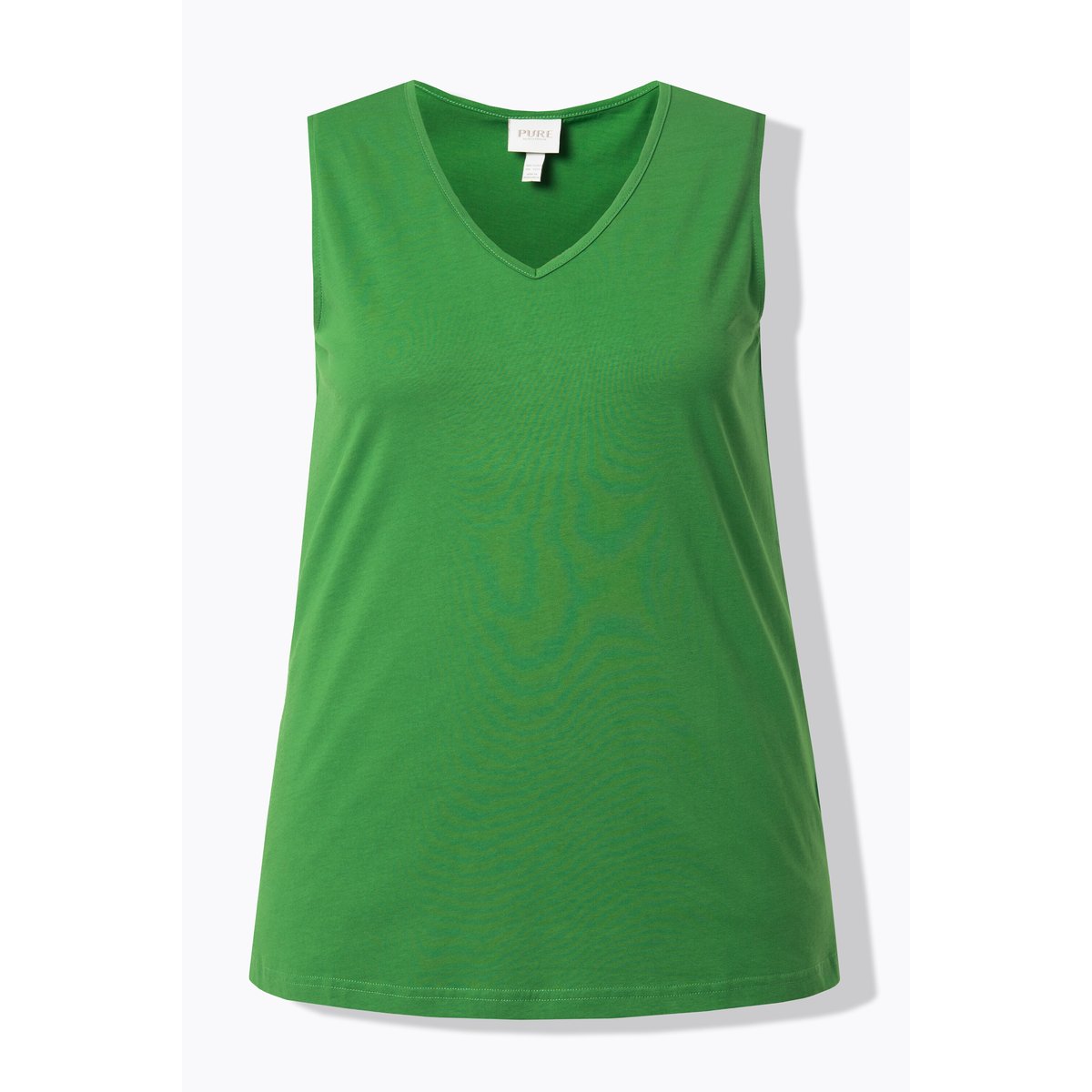 Débardeur en coton bio vert mousse, ULLA POPKEN