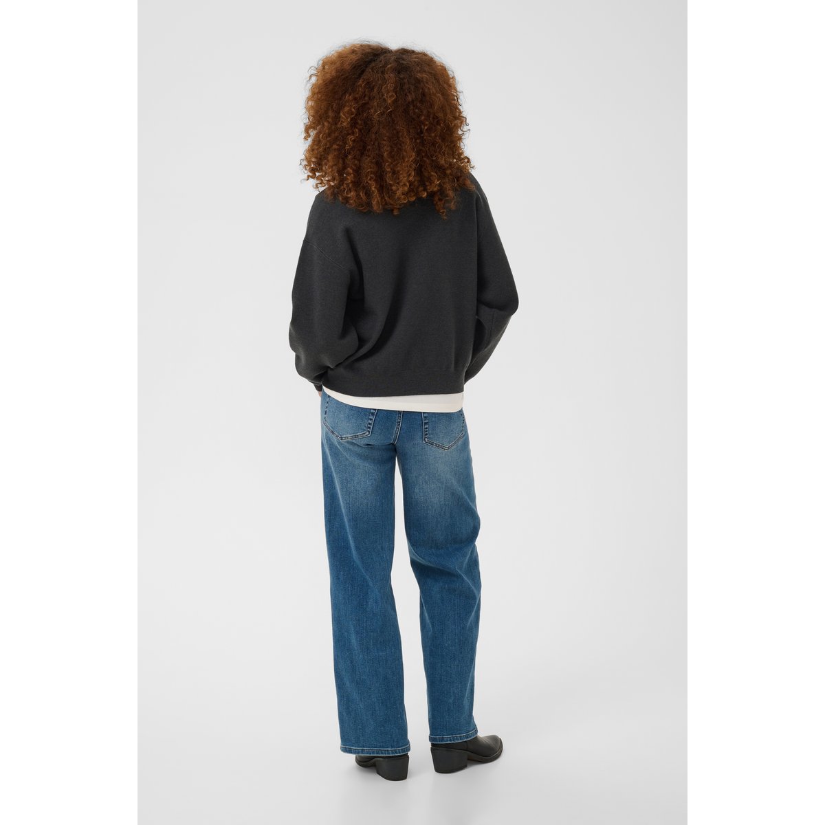 Pullover tricoté gris dark grey melange, KAFFE