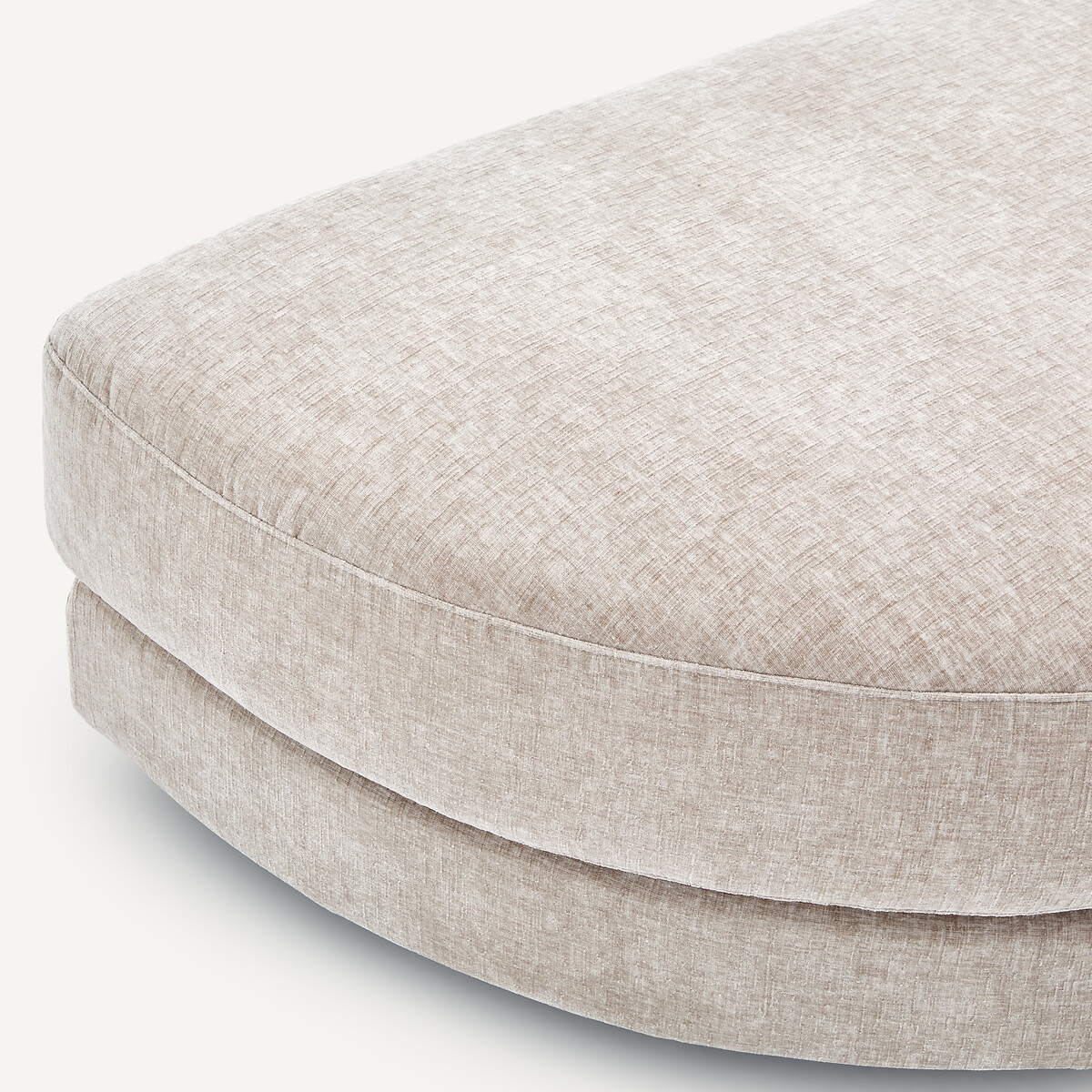 Repose-pieds modulable en velours chenille, TIBERIO gris clair, AM.PM