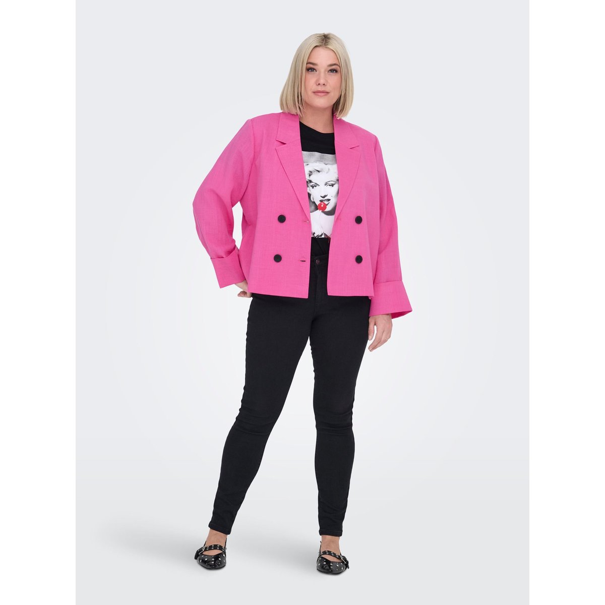 Blazer fuchsia fedora, ONLY CARMAKOMA