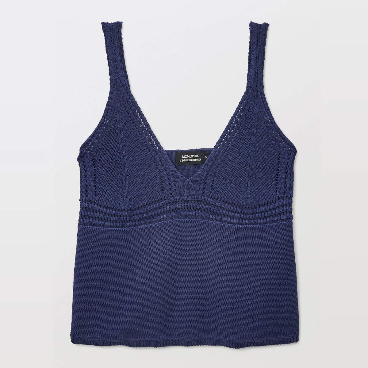 Top sans manches en crochet penombre, MONOPRIX