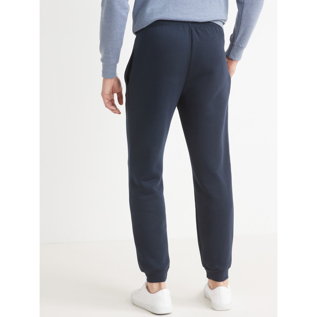 Pantalon de jogging en molleton gratté marine, DAXON