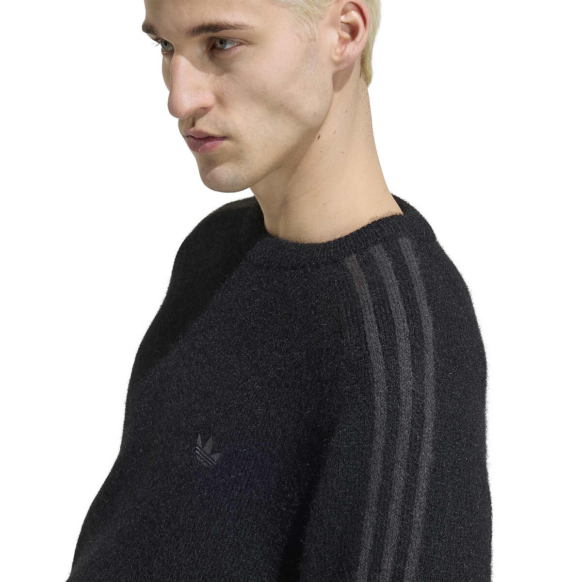 Pull col rond noir, adidas Originals