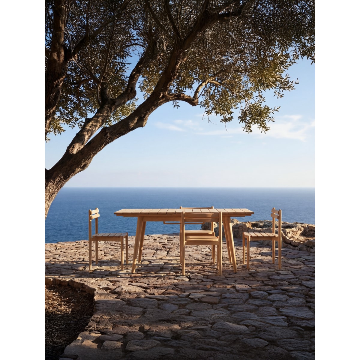Table de jardin en Teck massif, VADIM naturel, TIKAMOON