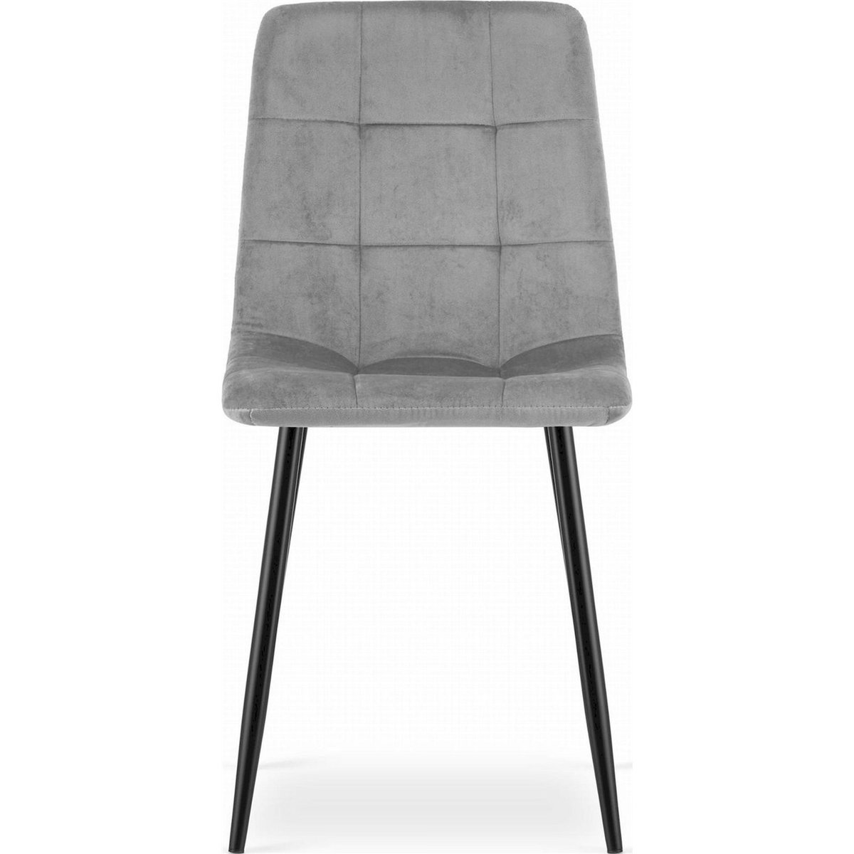 Chaise rembourrée velours collection KARA gris velours, RECOLLECTION