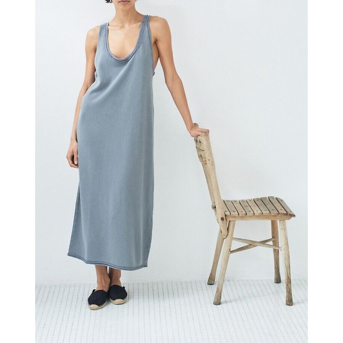 Robe longue débardeur, VIBTOWN gris, AMERICAN VINTAGE