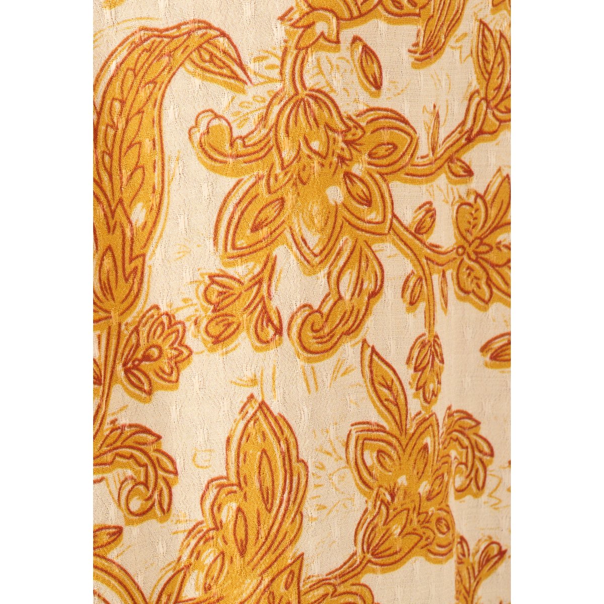 Chemisier viscose reliéfée jaune feuillage, DAMART