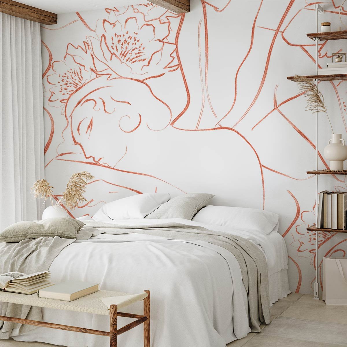 Papier peint graphique farniente intissé, HEXOA