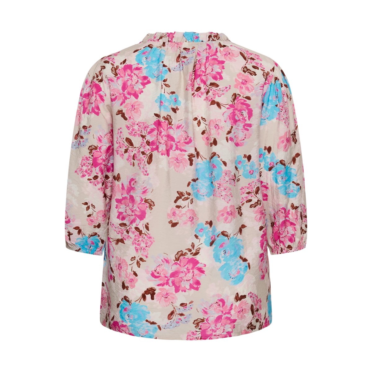 Blouse à manches courtes multicolore multi color flower, KAFFE CURVE
