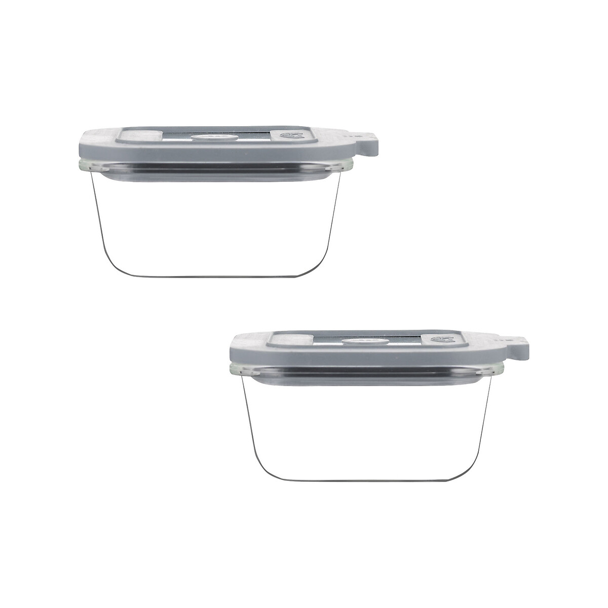 Set of 2 Fresh Storage 0.31L Square Food Storage transparent, KILNER