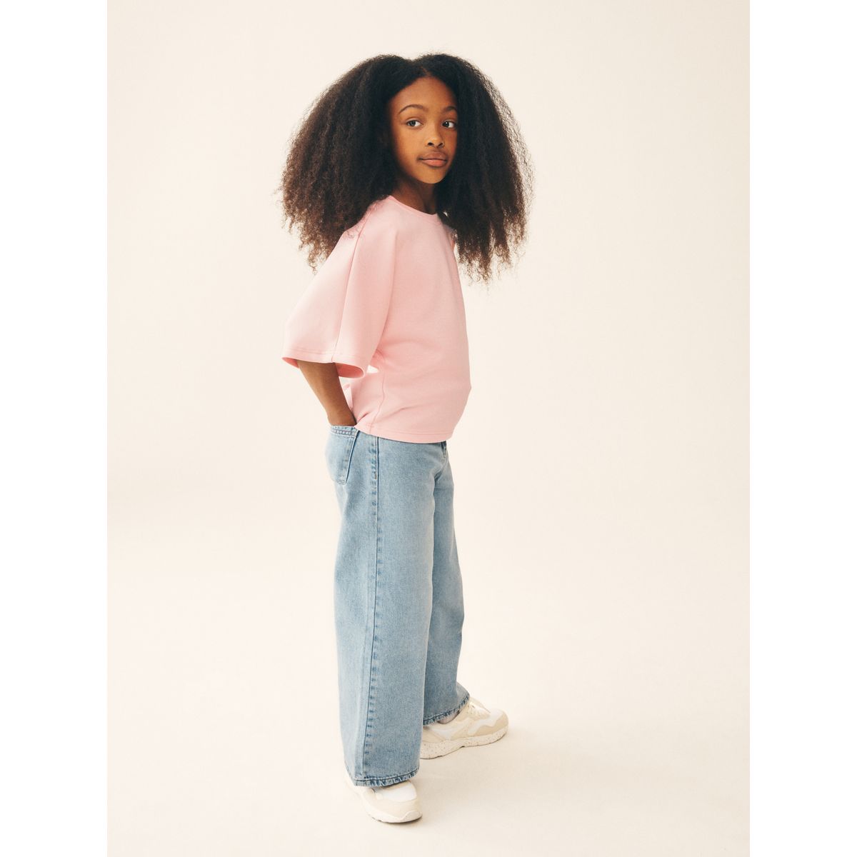 T-shirt ultra-doux à taille ajustée rose, NEXT