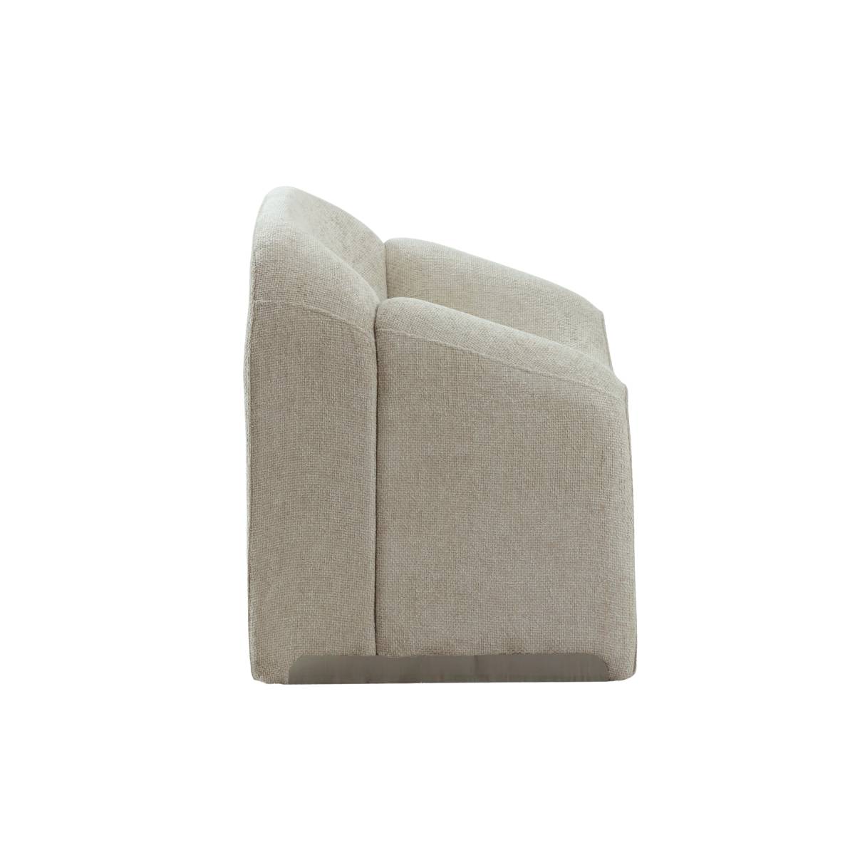 Fauteuil en tissu THÉA blanc, MADE IN MEUBLES