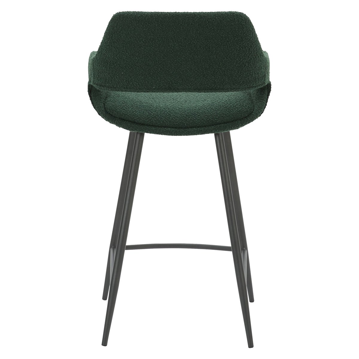 Chaise snack effet laine bouclette vert sapin, ZAGO