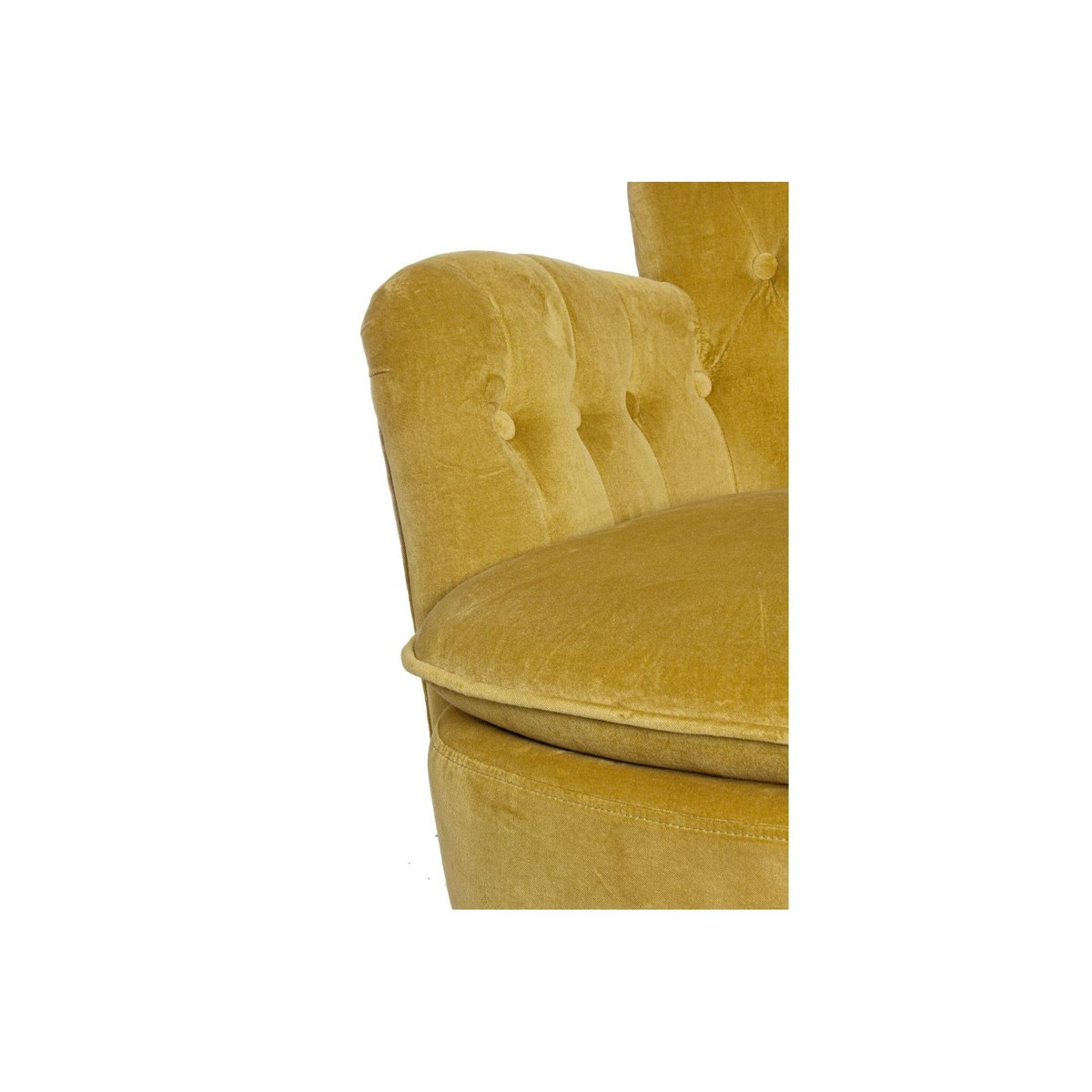 Fauteuil en tissu et bois - SHERLOCK moutarde, HELLIN, DEPUIS 1862
