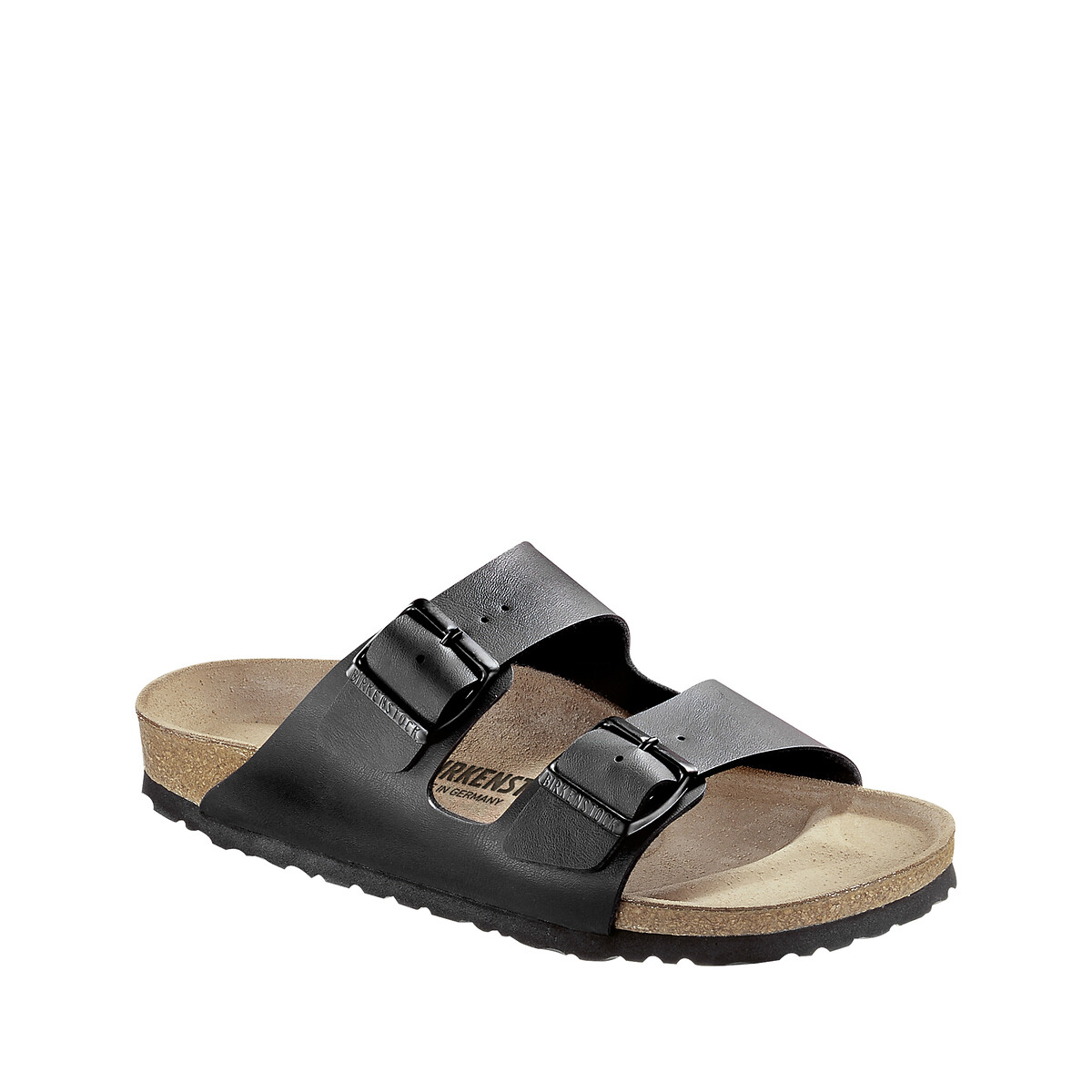 Muiltjes met dubbele riem Arizona zwart, BIRKENSTOCK