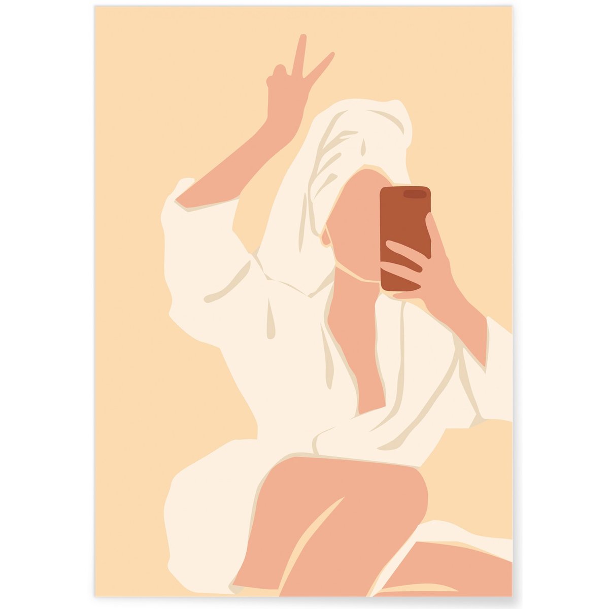 Affiche Abstract Women 1 blanc, L'AFFICHERIE