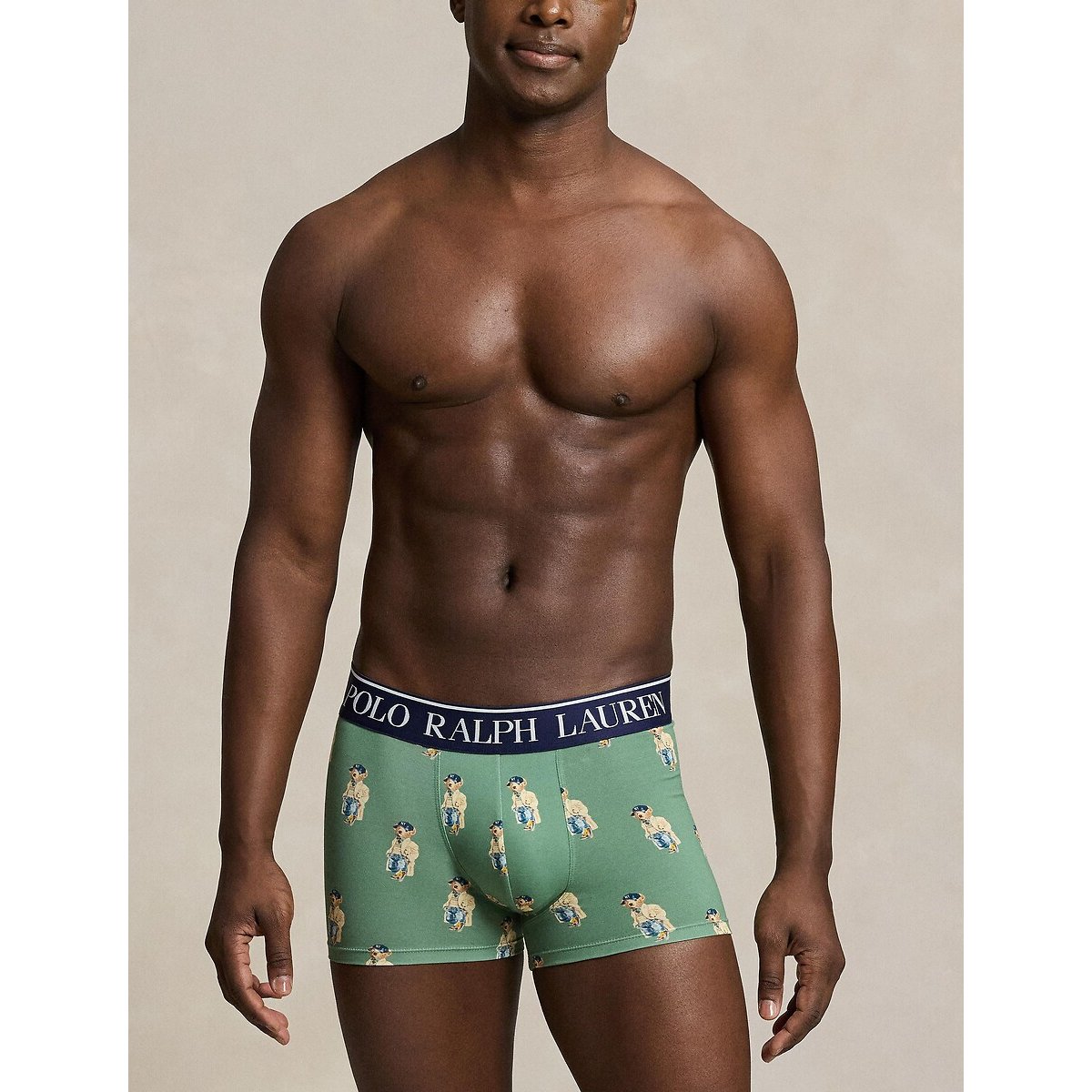 Lote de 2 calzoncillos bóxer de algodón elástico azul + verde, POLO RALPH LAUREN
