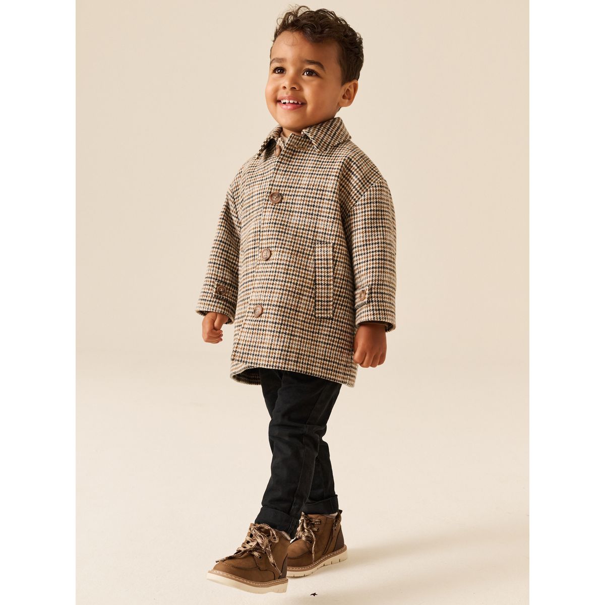 Manteau marron à carreaux, NEXT