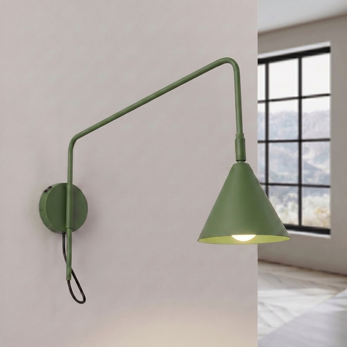 Applique murale Vert Olive E14 1 NOX vert olive, EDEN