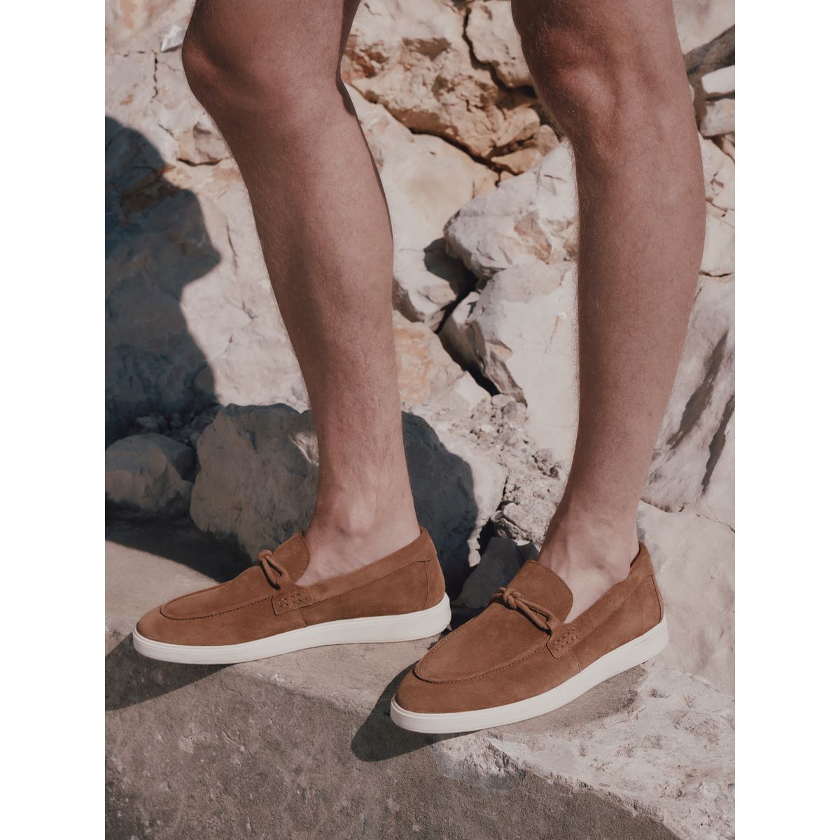 Mocassins décontractés en corde marron fauve, NEXT